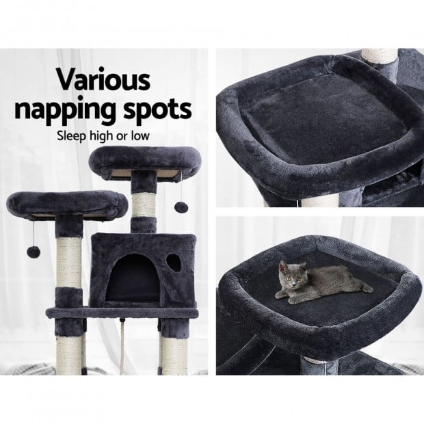 Cat Tree Scratching Tower Condo House Furniture Wood Image 5