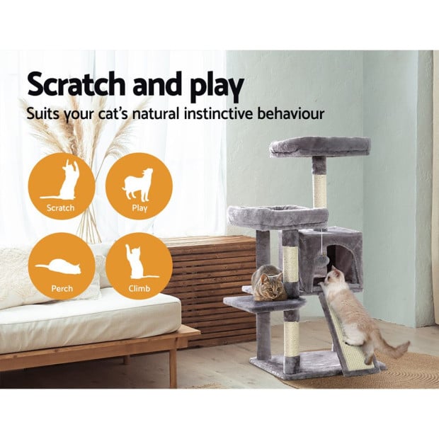 Cat Tree Tower Scratching Post Wood Condo House Bed Trees 103cm Image 5