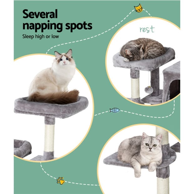 Cat Tree Tower Scratching Post Wood Condo House Bed Trees 103cm Image 7