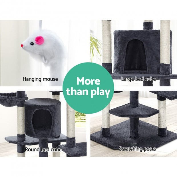 Cat Tree Scratching Post Scratcher Tower Condo House Furniture Wood Image 5