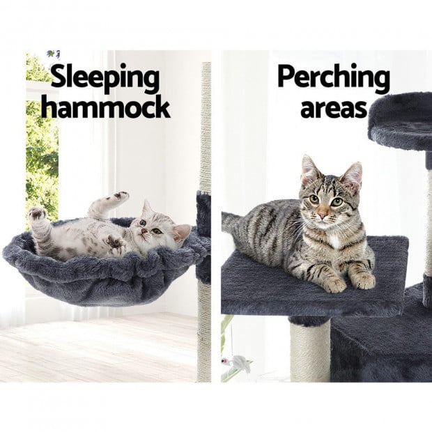 Cat Tree Scratching Post Scratcher Tower Condo House Furniture Wood Image 6