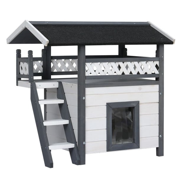 Rabbit Hutch Cat House Shelter Outdoor Wooden Dog Pet House Kennel