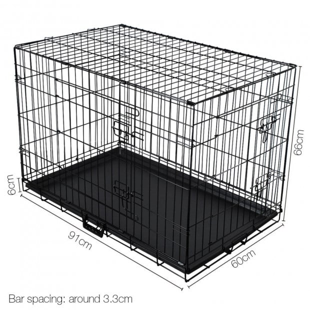 Foldable Pet Cage  36inch  - Black