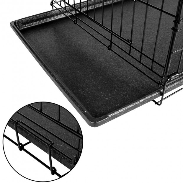 Foldable Pet Cage  36inch  - Black Image 5