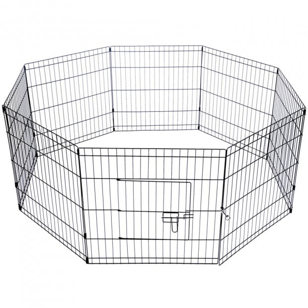 24inch Pet Play Pen - Black
