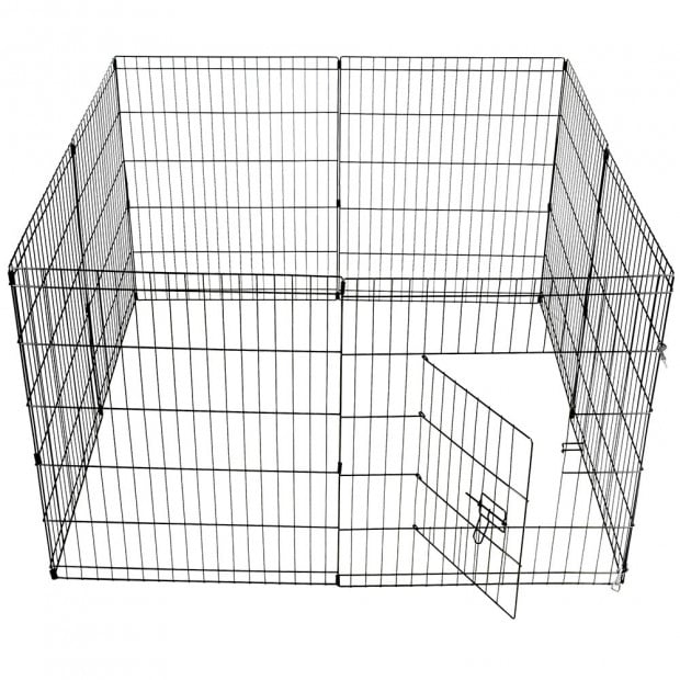 30inch Pet Play Pen With 8 Panel - Black Image 4