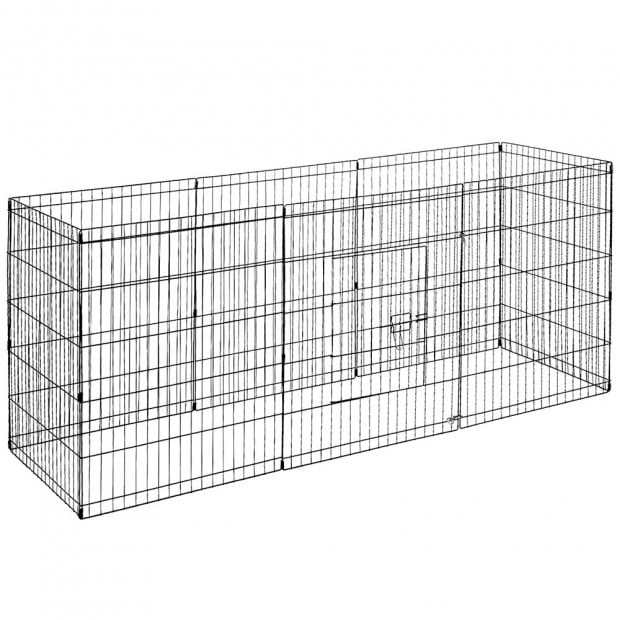 30inch Pet Play Pen With 8 Panel - Black Image 5