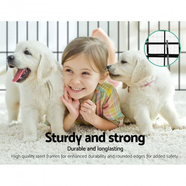 2X 8 Panel Pet Dog Playpen Puppy Cage Enclosure Fence Play Pen Image 3