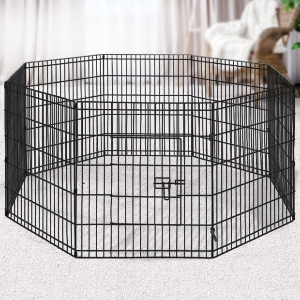 2X 8 Panel Pet Dog Playpen Puppy Cage Enclosure Fence Play Pen Image 7