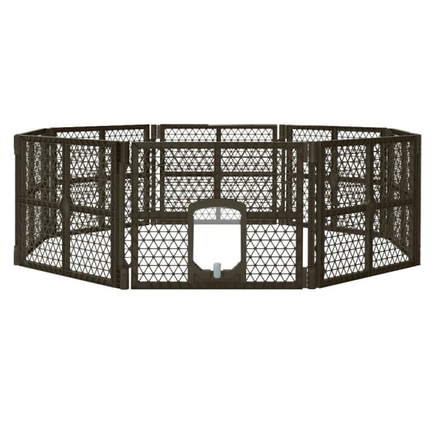 Pet Dog Playpen Enclosure 8 Panel Fence Puppy Cage Plastic Fold Image 3
