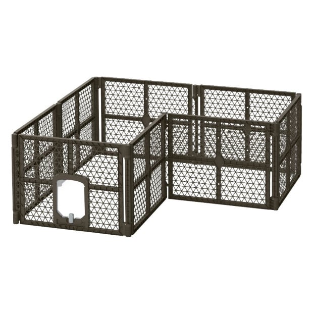 Pet Dog Playpen Enclosure 8 Panel Fence Puppy Cage Plastic Fold Image 4