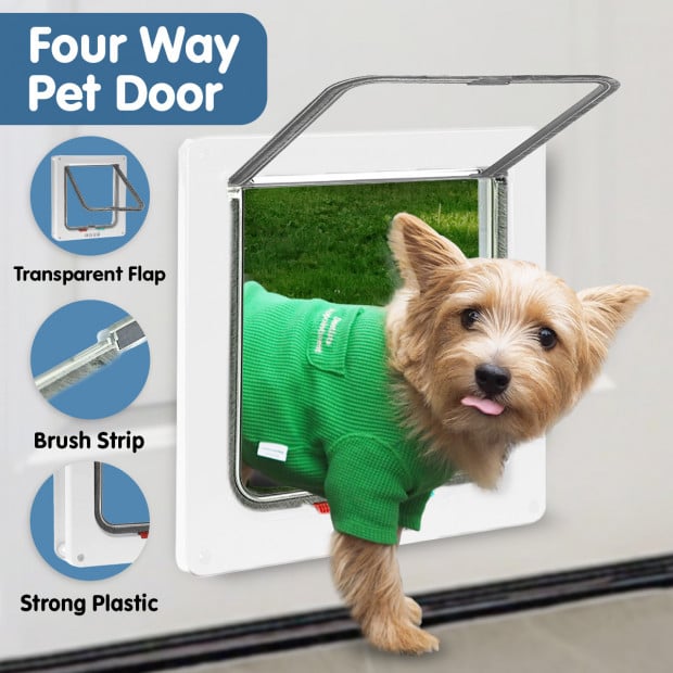 Four Way Pet Door White Image 2