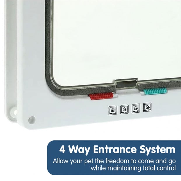 Four Way Pet Door White Image 4