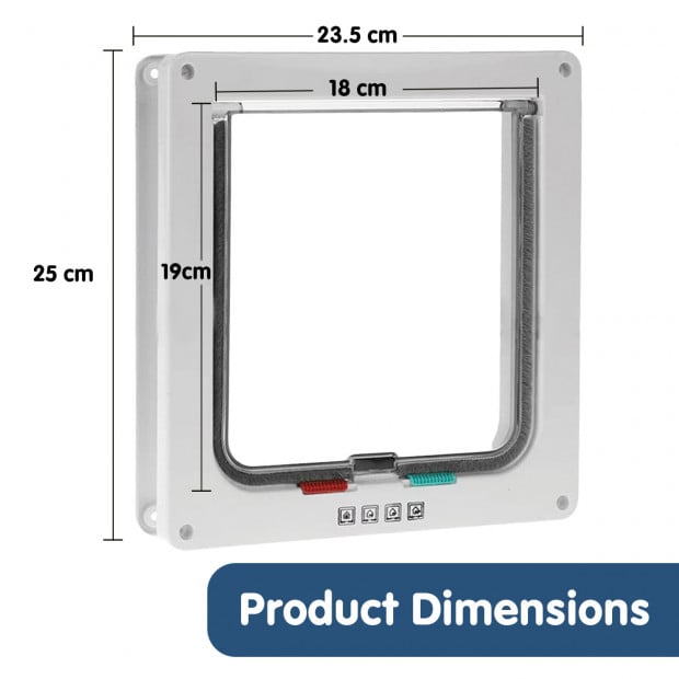 Four Way Pet Door White Image 7