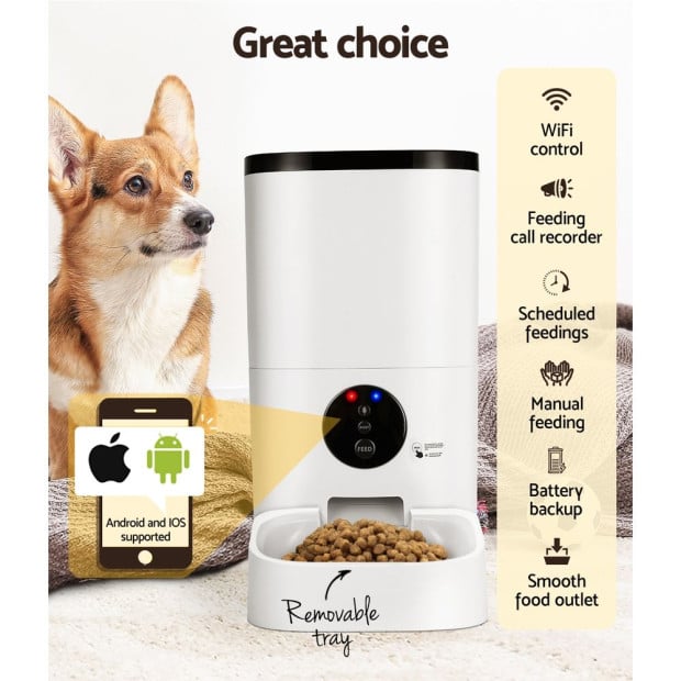 Automatic Pet Feeder 6l Auto Wifi Dog Cat Smart Food App Control Image 5