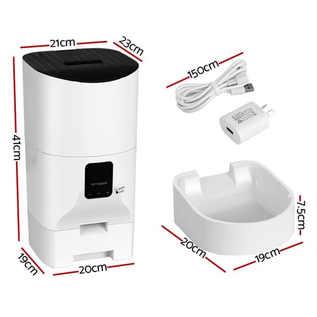 Automatic Pet Feeder 9L Auto Wifi Dog Cat Smart Food App Dispenser Image 2