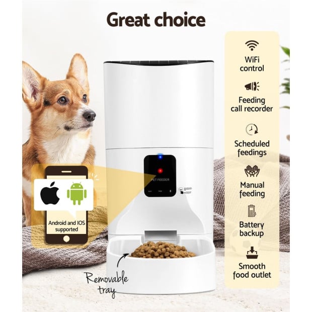 Automatic Pet Feeder 9L Auto Wifi Dog Cat Smart Food App Dispenser Image 5