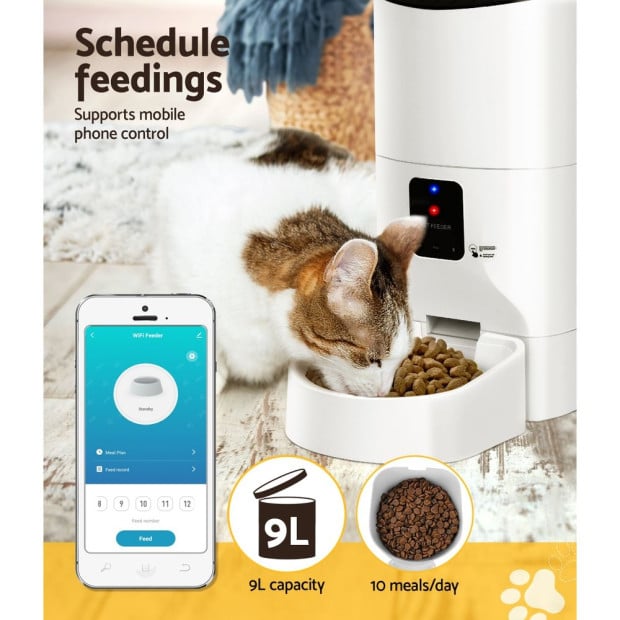 Automatic Pet Feeder 9L Auto Wifi Dog Cat Smart Food App Dispenser Image 7
