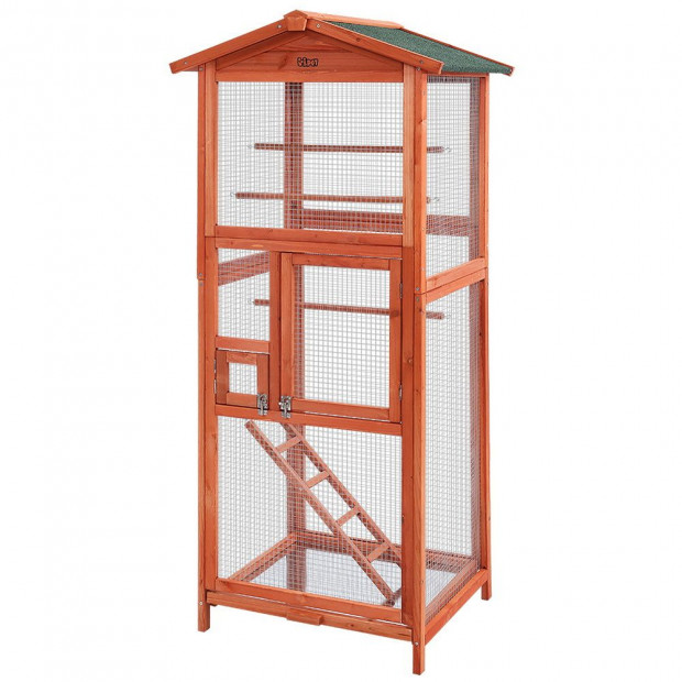Bird Cage Wooden Pet Cages Aviary Large Carrier Travel XL