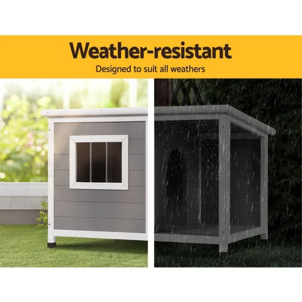 Dog Kennel House Large Wooden Outdoor Pet Kennels Puppy Cabin Log Image 5