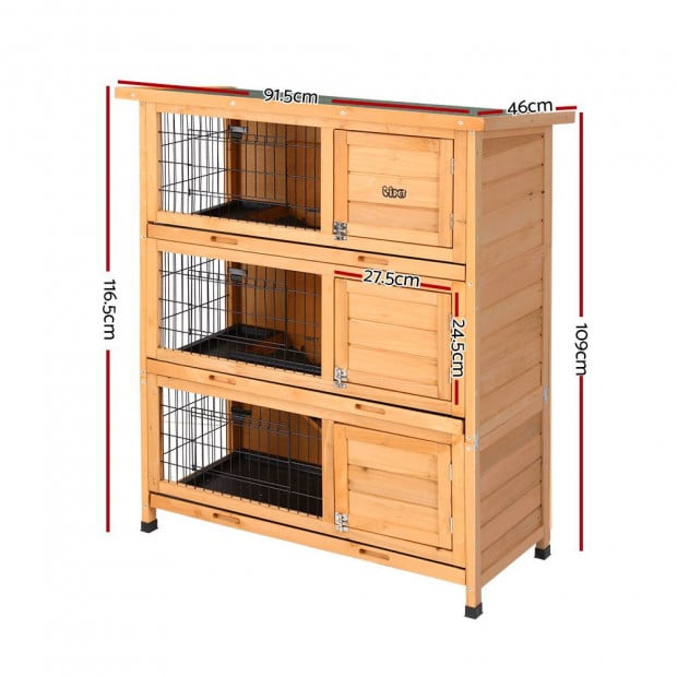 Rabbit Hutches Large Metal Run Wooden Pet House Image 2