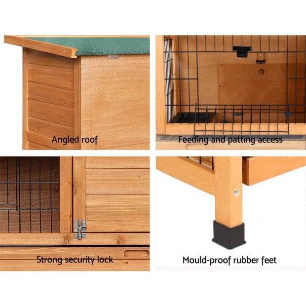 Rabbit Hutches Large Metal Run Wooden Pet House Image 5