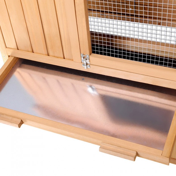 Rabbit Hutch Chicken Coop Cage Guinea Pig House - 2 Storeys Run Image 8