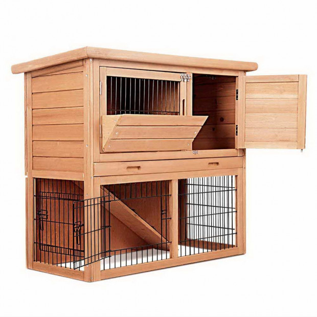 Rabbit Hutch Chicken Coop Cage Guinea Pig Ferret House - R078B