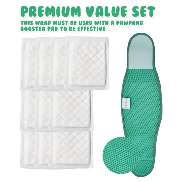 M Dog Male Wrap + 10x M Diaper Booster Pads Image 3
