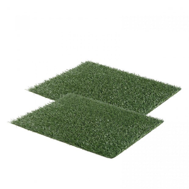 2x 58.5cm x 46cm Synthetic Grass Pet Mats