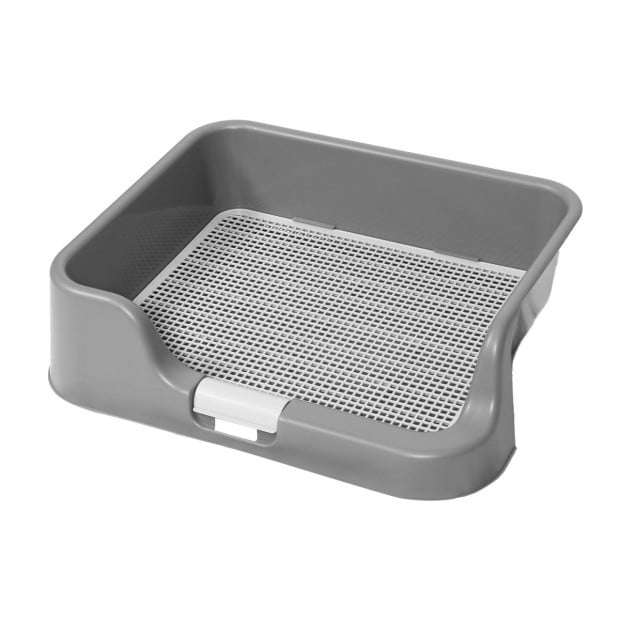 Pet Potty Tray Raised Walls T1 - Grey