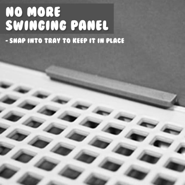 Pet Potty Tray Raised Walls T1 - Grey Image 5