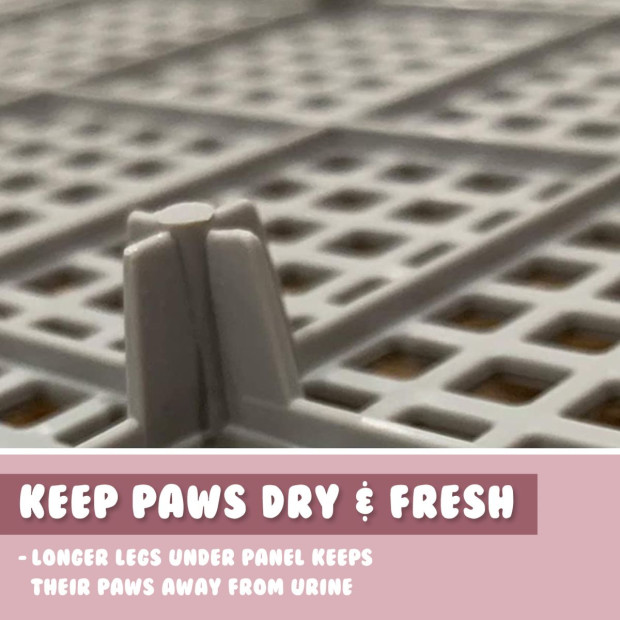 Pet Potty Tray Raised Walls T1 - Pink Image 6