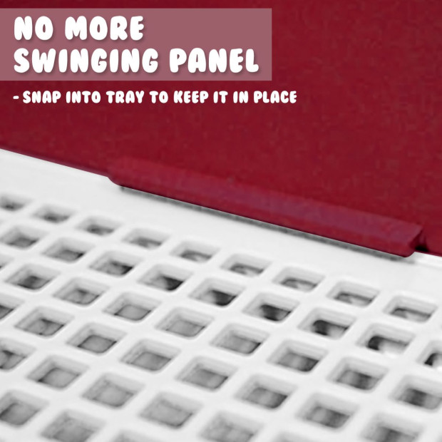 Pet Potty Tray Raised Walls T1 - Red Wine Image 5