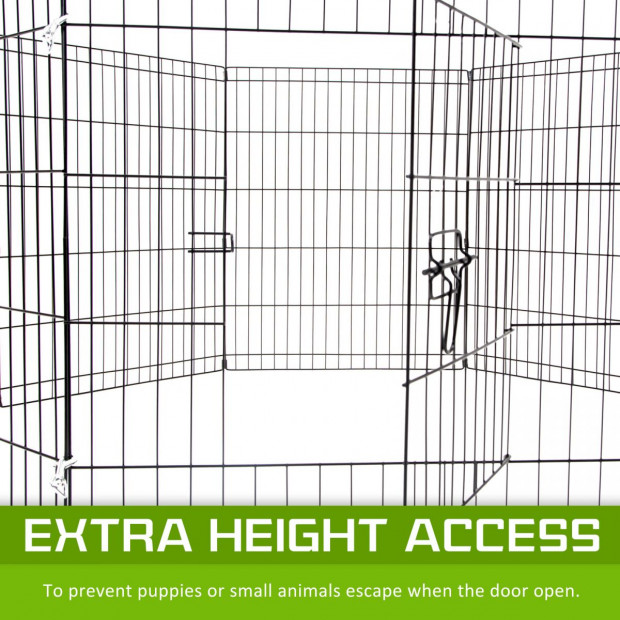 30in 8 Panel Foldable Pet Playpen With Cover Image 5