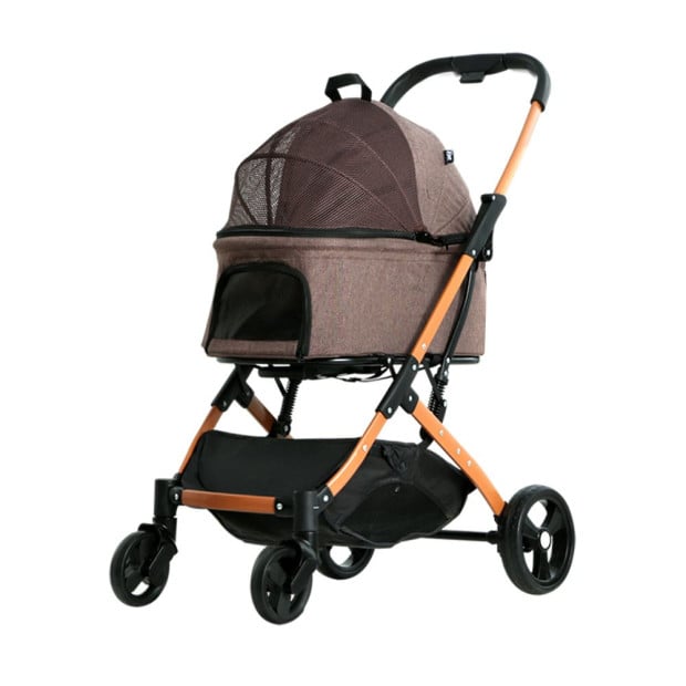 Pet Stroller Dog Pram Large Cat Carrier Travel Foldable 4 Wheels Image 3