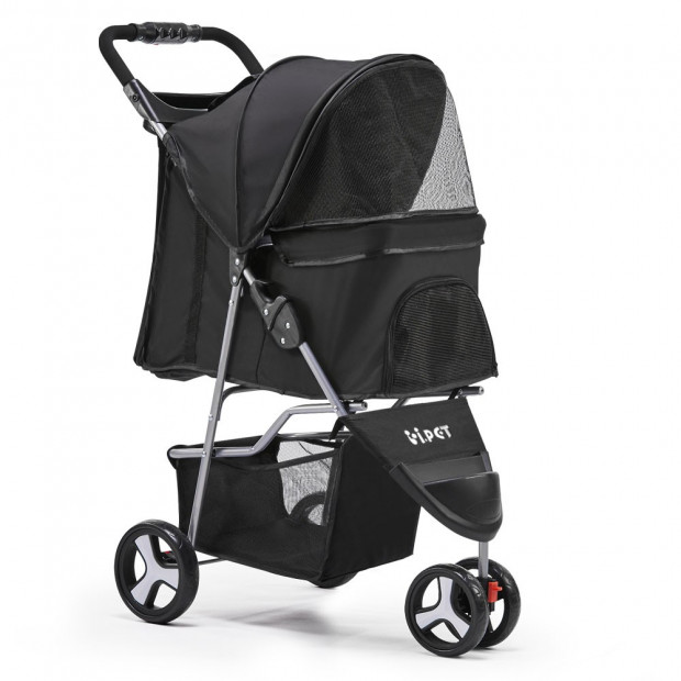 3 Wheel Pet Stroller - Black Image 1
