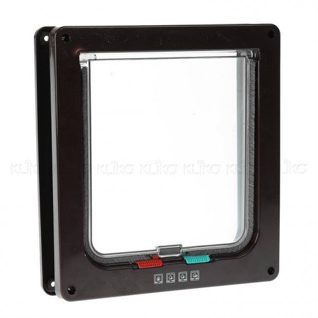 Four Way Pet Door Brown