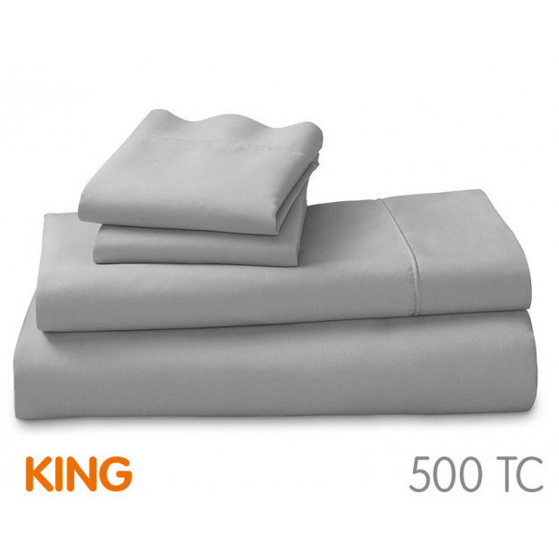 500tc Cotton Rich King Sheet Set Image 6