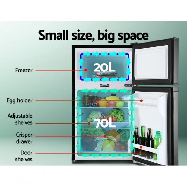 90L Portable Fridge Bar Freezer Cooler 12V/24V/240V Caravan Car Image 4