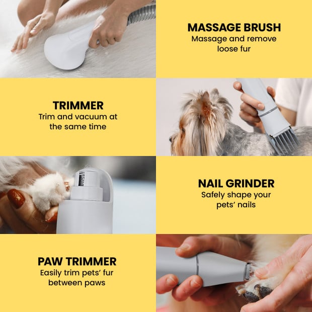 Furtastic 8-in-1 XL Pet Dog Grooming Kit Vacuum Cleaner Image 10