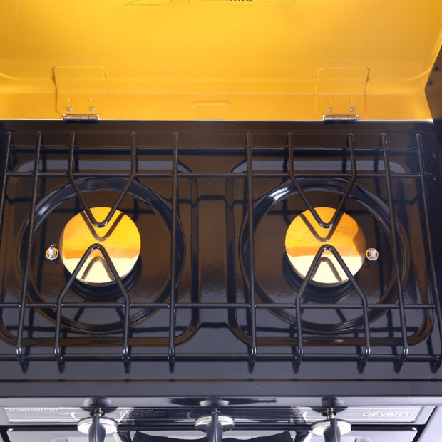 Portable Gas Oven and Stove Black and Yellow Image 5