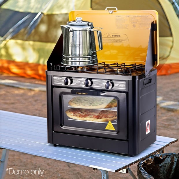 Portable Gas Oven and Stove Black and Yellow Image 12