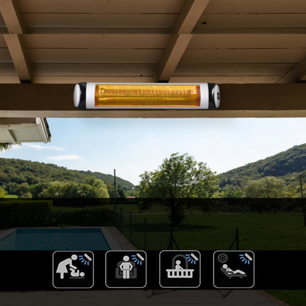 2500w Electric Infrared Patio Heater Radiant Strip Image 5