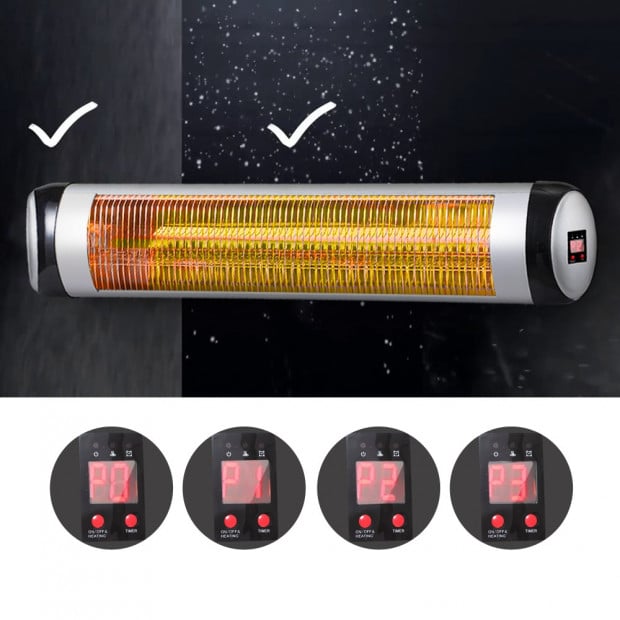 2500w Electric Infrared Patio Heater Radiant Strip Image 6