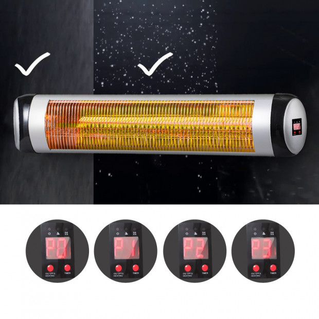 1500w Electric Infrared Patio Heater Radiant Strip Image 6