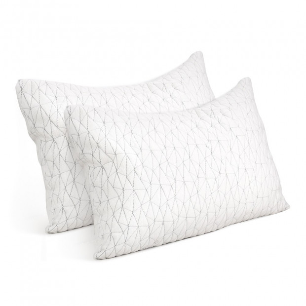 Bedding Set of 2 Rayon King Memory Foam Pillow Image 1
