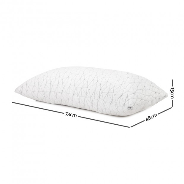 Bedding Set of 2 Rayon King Memory Foam Pillow Image 1