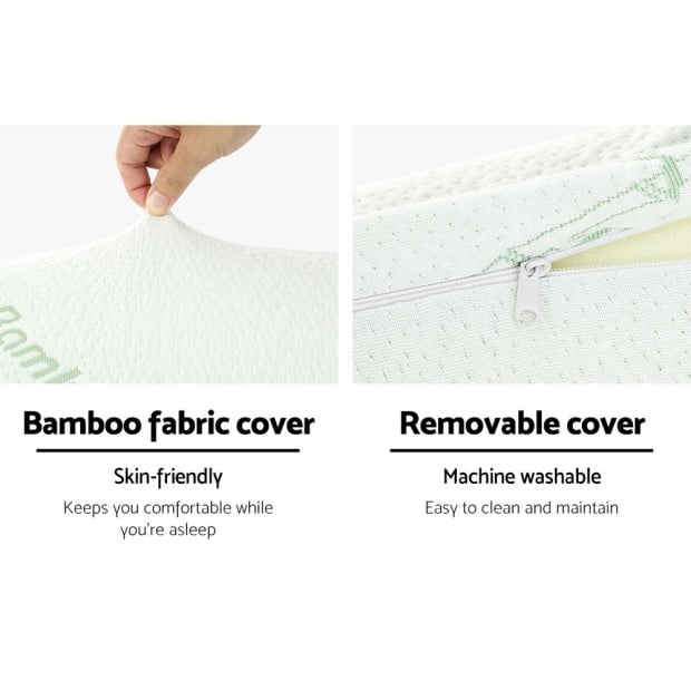 Bedding Memory Foam Pillow Bamboo Pillows Cushion Neck Support Cover Image 6