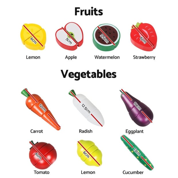 Kids Pretend Play Food Kitchen Wooden Toys Childrens Cooking Utensils Image 2